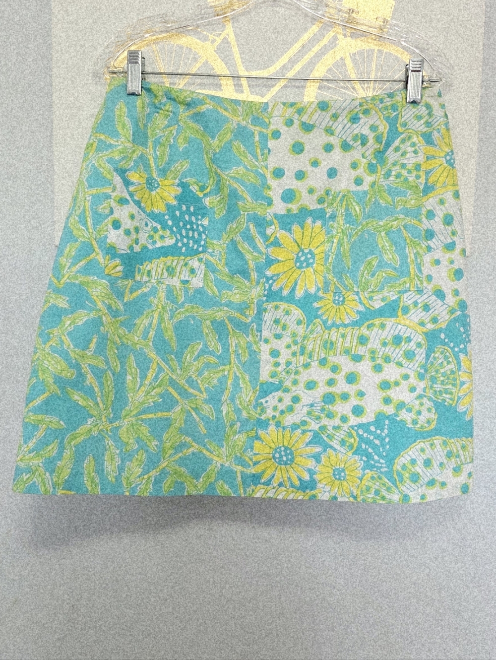 Lilly Pulitzer Vintage Patchwork Cotton Skirt Size 14